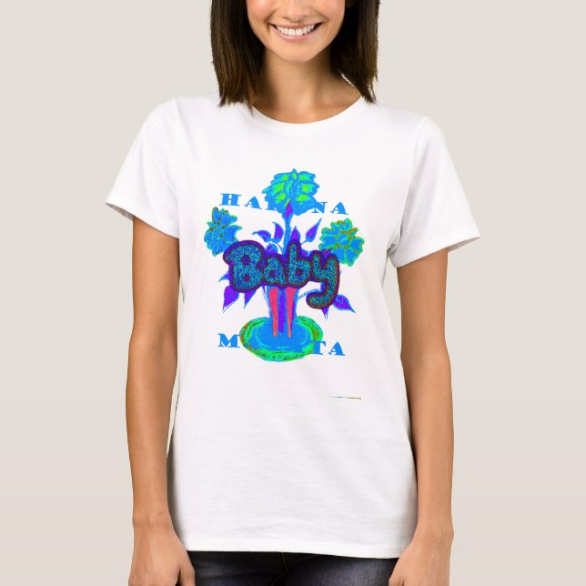 Hakuna Matata Baby Kids: Vibrant Art, Flowers & "N T-Shirt (Front)