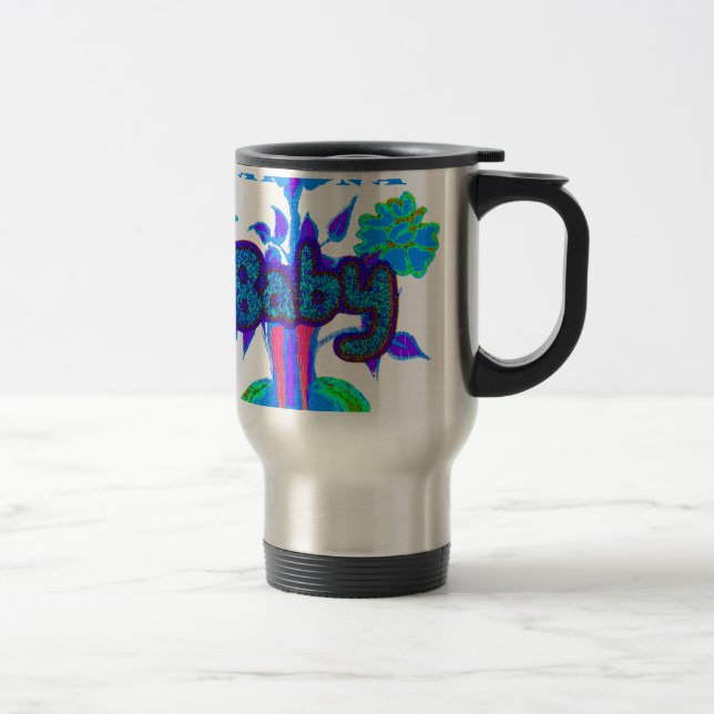 Hakuna Matata Baby Kids: Vibrant Art, Flowers & "N Travel Mug (Right)
