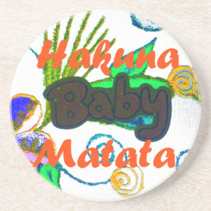 Hakuna Matata Baby.png Sandstone Coaster