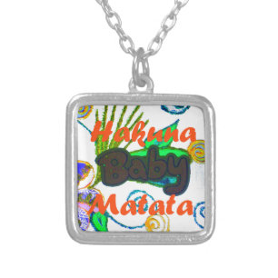 Hakuna Matata Baby.png Silver Plated Necklace