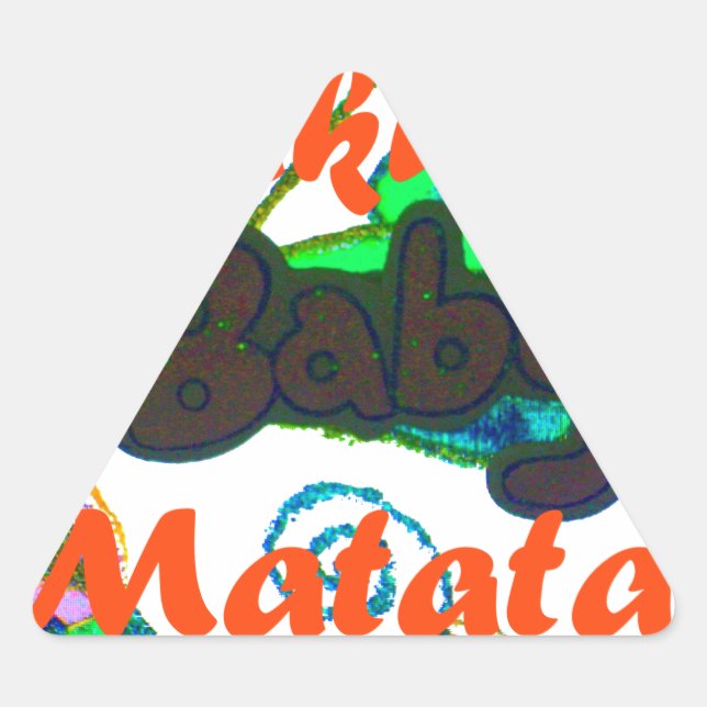 Hakuna Matata Baby.png Triangle Sticker (Front)