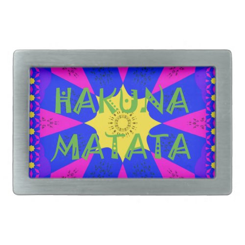 Hakuna Matata Beautiful Amazing Design Colors Belt Buckle