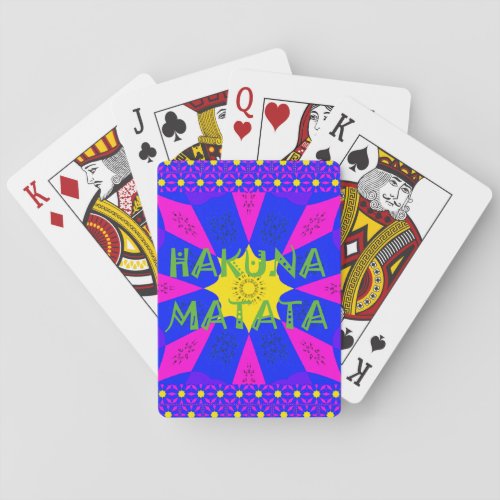 Hakuna Matata Beautiful Amazing Design Colors Playing Cards