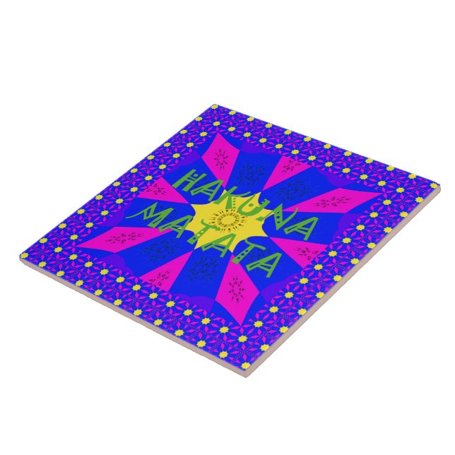 Hakuna Matata Beautiful Amazing Design Colors Tile (Side)
