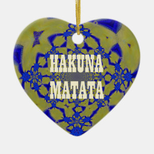 Hakuna Matata Beautiful amazing feminine African A Ceramic Ornament