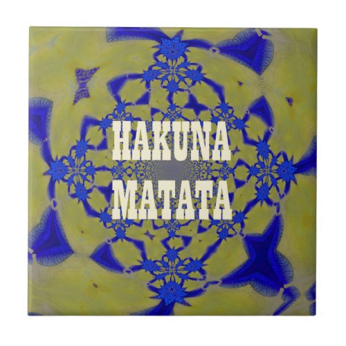 Hakuna Matata Beautiful amazing feminine African A Ceramic Tile