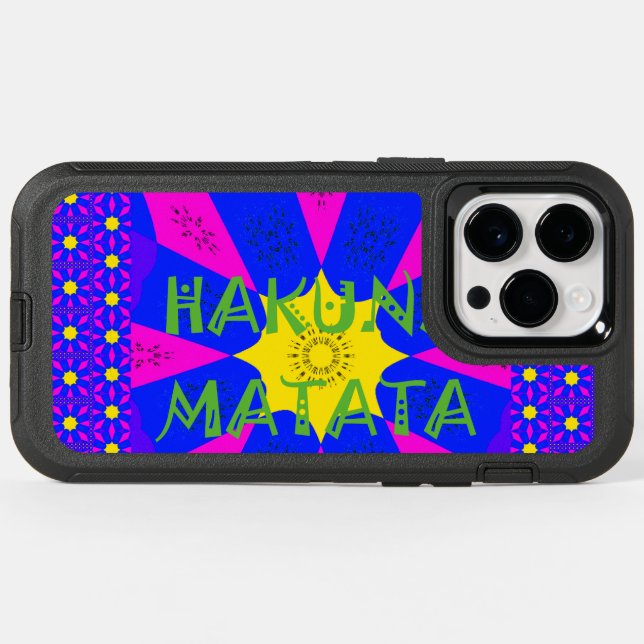 Hakuna Matata  beautiful amazing text quote design Otterbox iPhone Case (Back Horizontal)