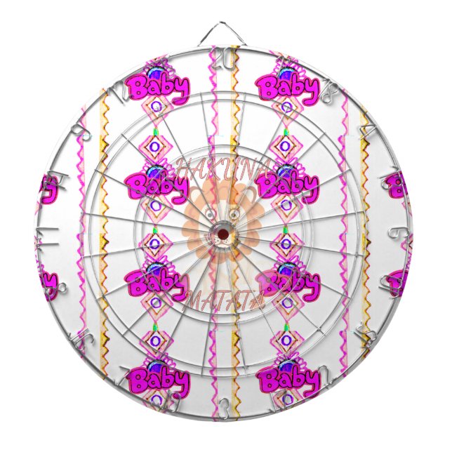 Hakuna Matata: Beautiful Baby Lion Design Motif Dart Board (Front)