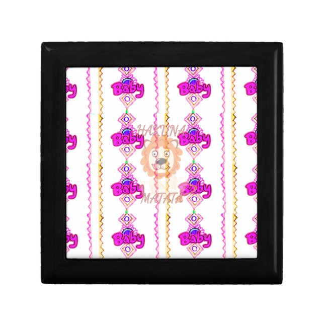 Hakuna Matata: Beautiful Baby Lion Design Motif Jewelry Box (Front)