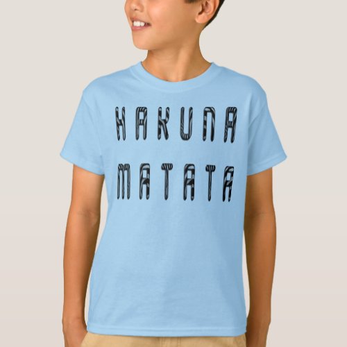 Hakuna Matata Beautiful Zebra Print Pattern Design T_Shirt