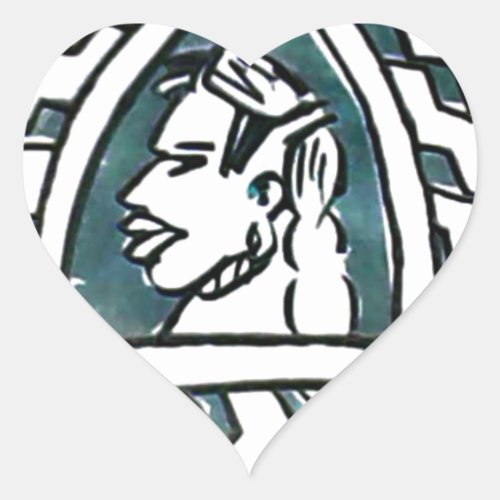 Hakuna Matata Blue Triangle Stylepng Heart Sticker