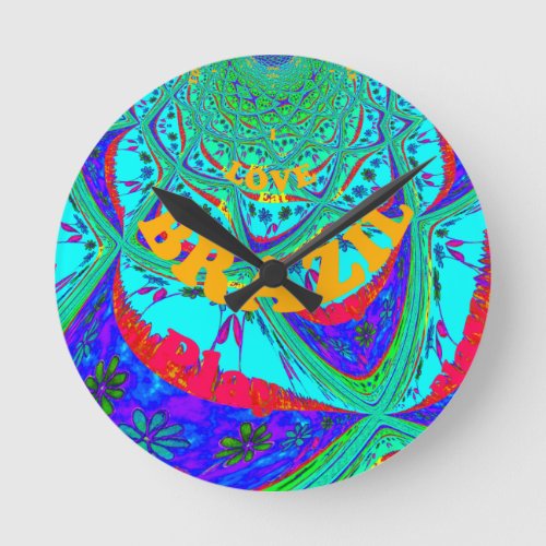 Hakuna Matata Brazil Festival colorspng Round Clock
