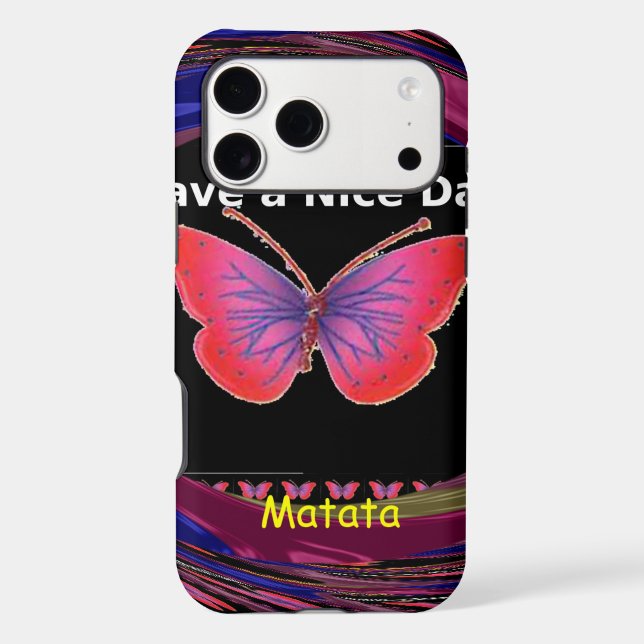 "Hakuna Matata Butterfly" Inspirational - Nice Day Case-Mate iPhone Case (Back)