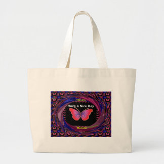 "Hakuna Matata Butterfly" Inspirational - Nice Day Large Tote Bag