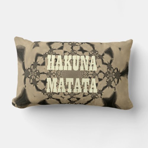 Hakuna Matata Classic Home Decor Cotton Lumbar Lumbar Pillow