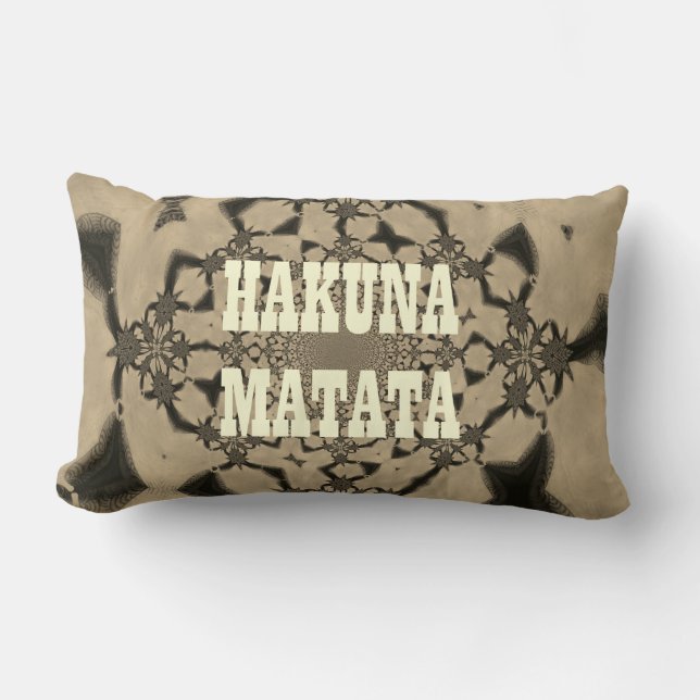 Hakuna Matata Classic Home Decor Cotton Lumbar Lumbar Pillow (Front)
