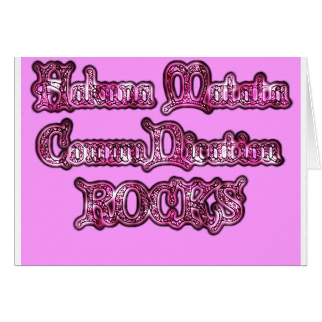 Hakuna Matata Communication ROCKS Art Print Cards (Front Horizontal)