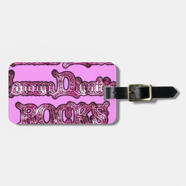 Hakuna Matata Communication ROCKS Art Print Luggage Tag (Front Horizontal)
