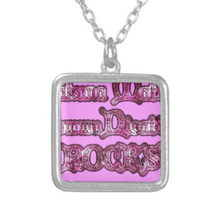 Hakuna Matata Communication ROCKS Art Print Silver Plated Necklace