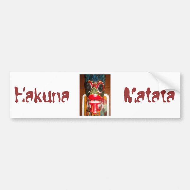 Hakuna Matata Customize Product Bumper Sticker (Front)