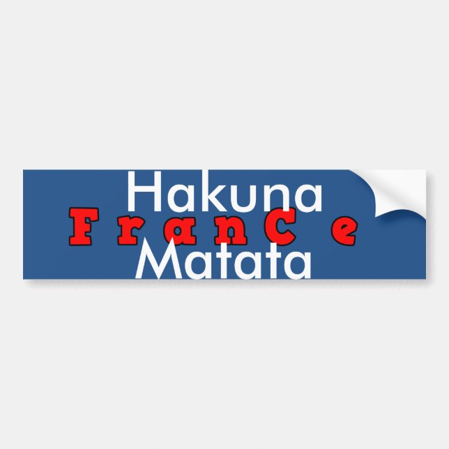 HAKUNA MATATA Customize Product Bumper Sticker (Front)