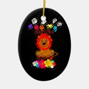 Hakuna Matata cute baby lion king design Ceramic Ornament