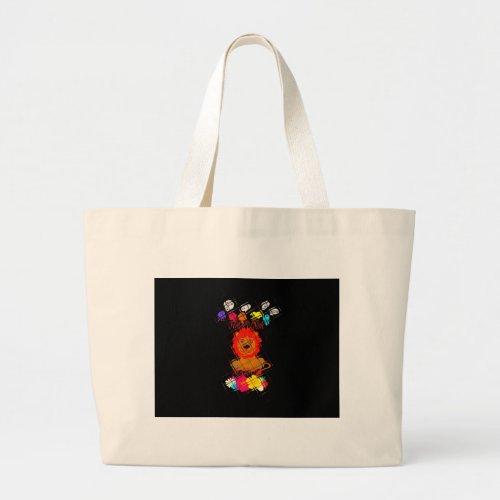 Hakuna Matata cute baby lion king Large Tote Bag