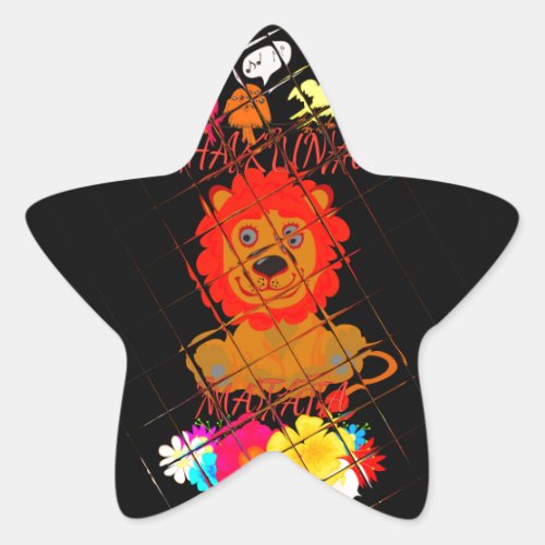 Hakuna Matata cute baby lion king Star Sticker