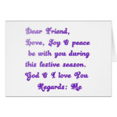 Hakuna Matata Dear Friend Love joy peace be with y (Front Horizontal)