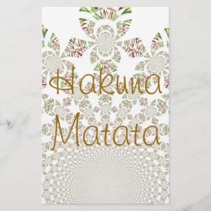 Hakuna Matata Designer Personalized Stationary Stationery