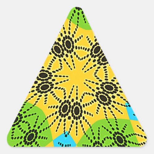 Hakuna Matata Elegant traditional Motif Vector Triangle Sticker