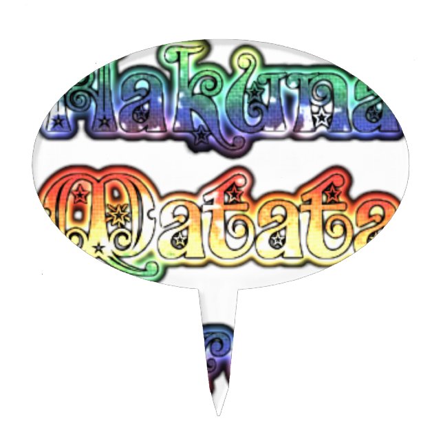 Hakuna Matata Europe Art Print/Graphic Cake Topper (Front)