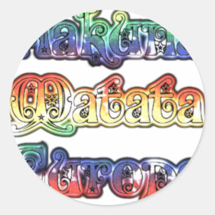 Hakuna Matata Europe Art Print/Graphic Classic Round Sticker