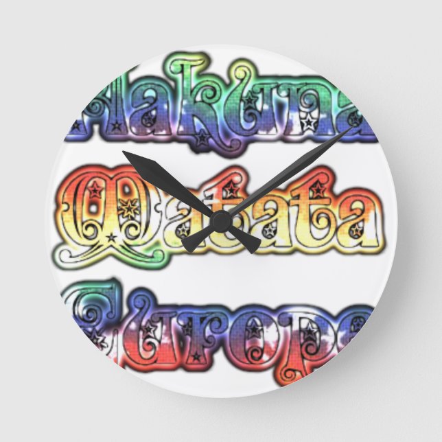 Hakuna Matata Europe Art Print/Graphic Round Clock (Front)