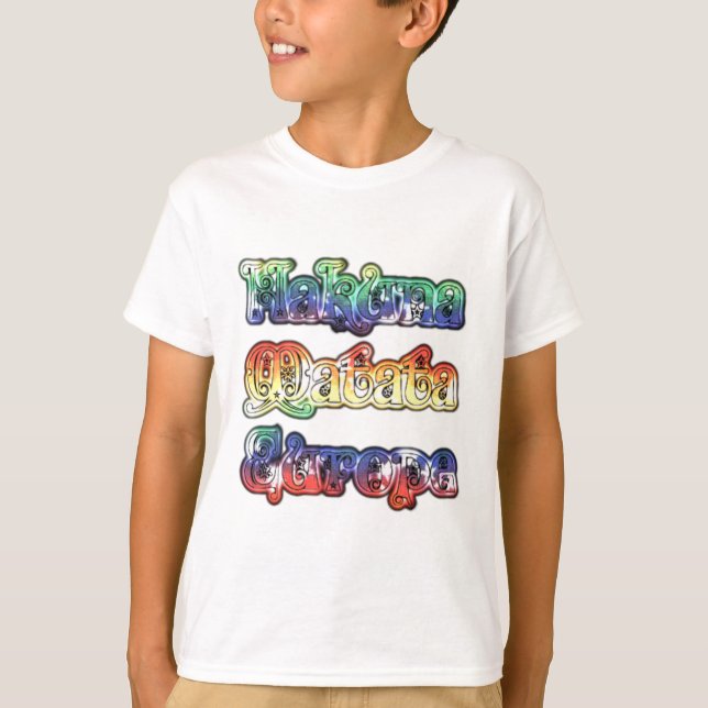Hakuna Matata Europe Art Print/Graphic T-Shirt (Front)