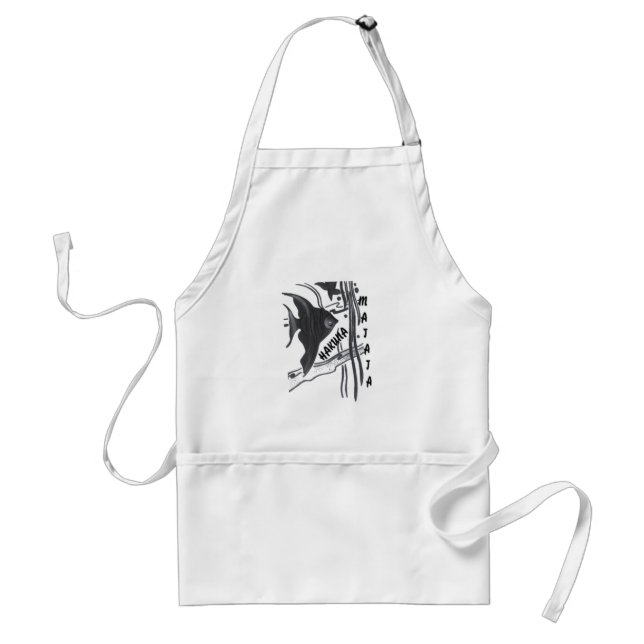 Hakuna Matata Fish Art Print Adult Apron (Front)