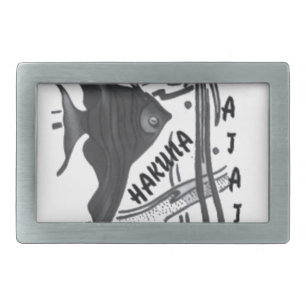 Hakuna Matata Fish Art Print Belt Buckle