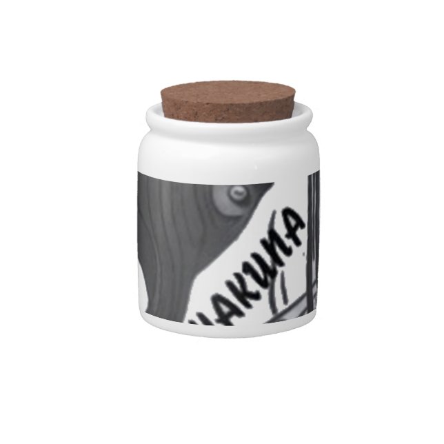 Hakuna Matata Fish Art Print Candy Jar (Front)