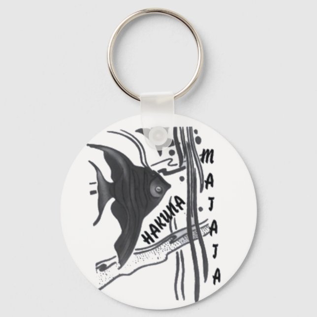 Hakuna Matata Fish Art Print Keychain (Front)
