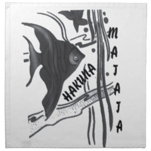 Hakuna Matata Fish Art Print Napkin