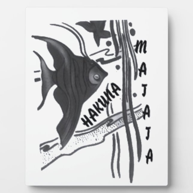 Hakuna Matata Fish Art Print Plaque (Front)