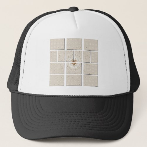 Hakuna Matata Floral Wall canvas tiles Trucker Hat