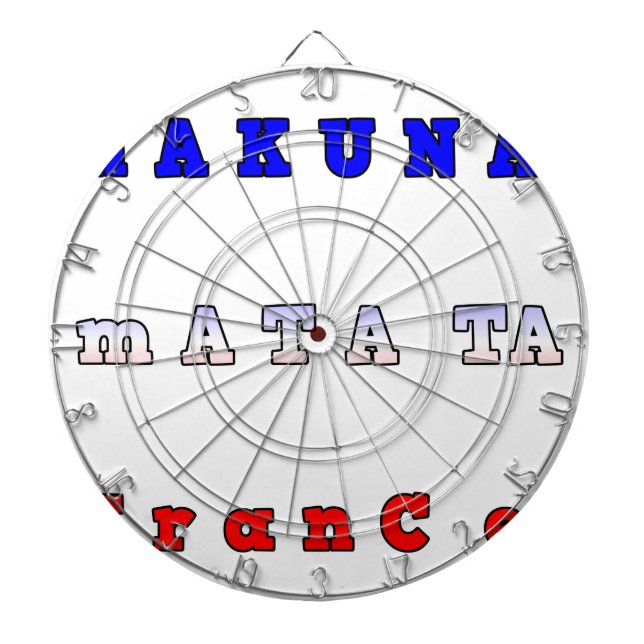 Hakuna Matata France Art Print/Graphic Dart Board (Front)