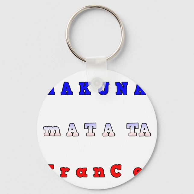 Hakuna Matata France Art Print/Graphic Keychain (Front)