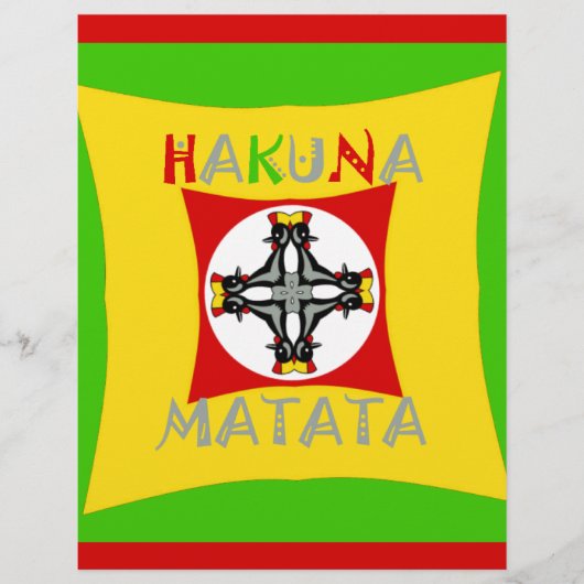 Hakuna Matata Fun Rasta Colors: Vibrant & Carefree (Front)