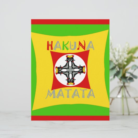 Hakuna Matata Fun Rasta Colors: Vibrant & Carefree (Standing Front)