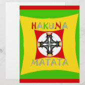 Hakuna Matata Fun Rasta Colors: Vibrant & Carefree (Front/Back)