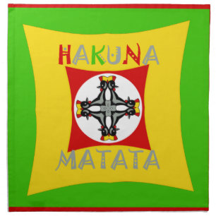 Hakuna Matata Fun Rasta Colors: Vibrant & Carefree Cloth Napkin