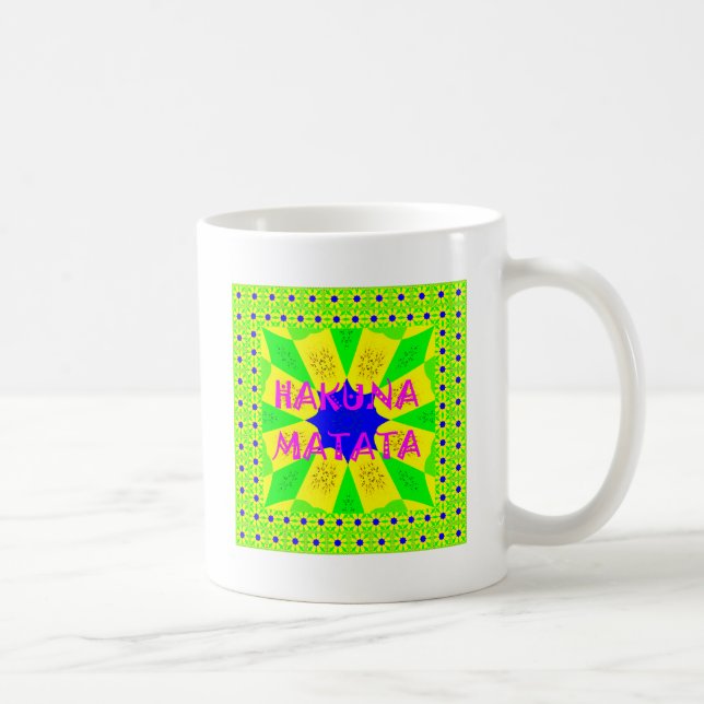 Hakuna Matata - Geometrical Global inspired custom Coffee Mug (Right)