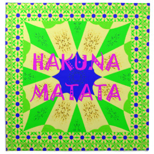 Hakuna Matata - Geometrical Global inspired custom Napkin